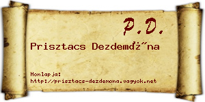 Prisztacs Dezdemóna névjegykártya